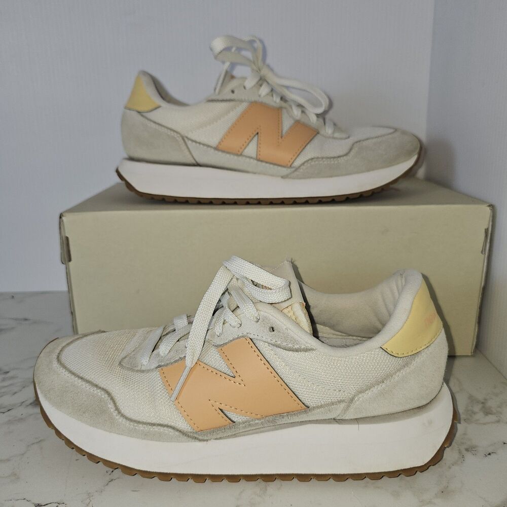 New Balance 237 Women’s Sneakers Size 8.5 Beige Peach Retro Running Shoe WS237FG